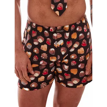 Boxerky Pánské boxerky CORNETTE CLASSIC CL.1855 CHOCOLAT hnědá 4XL 0