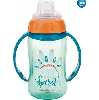 Kojenecká láhev Canpol babies Tréninkový hrneček Future Daydreams se silikonovým pítkem a úchyty zelený (56514)