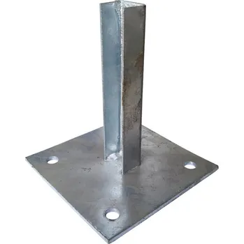 Příslušenství pro plot Patka s plotnou ke sloupku 60mm; Zinek