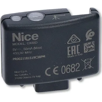 OXIBD zásuvný přijímač Nice s obousměrnou komunikací - 4-kanálový, 433,92 MHz, určený do řídících jednotek Nice s SM konektorem
