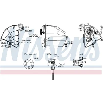 Chladič motoru Vyrovnávací nádoba, chladivo NISSENS 996358
