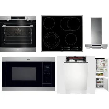 Set domácích spotřebičů AEG Mastery SteamBake BCK455350M + AEG Mastery DirectTouch HK654070XB + AEG Mastery DBB5660HM + AEG Mastery MSB2547D-M + AEG Mastery MaxiFlex FSE73507P + AEG TSC6M181ES