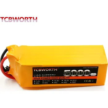 RC náhradní díl Akumulátor TCBWORTH 6S RC LiPo battery 22.2V 5000mAh 40C -80C pro RC letadlo Drone Li-ion battery