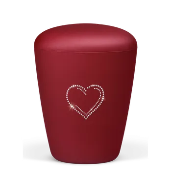 Smuteční dekorace Ekologická urna Heart - Červená