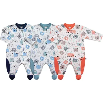 Kojenecký overall Bavlněný overal Medvídci Baby Service oranžová velikost 62