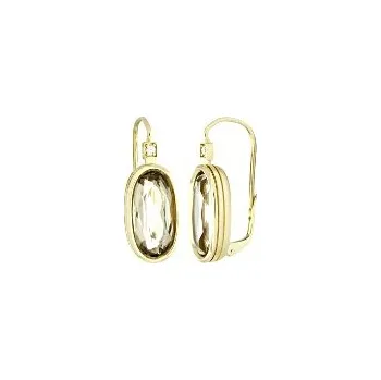 Náušnice Náušnice zlaté Ovál záhněda světlá