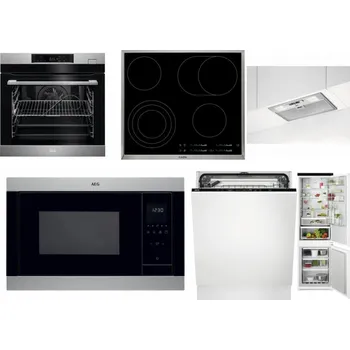 Set domácích spotřebičů AEG BSK782380M + AEG Mastery DirectTouch HK654070XB + AEG DGB3523S + AEG Mastery MSB2547D-M + AEG FSK73607Z + AEG TSC6M181ES
