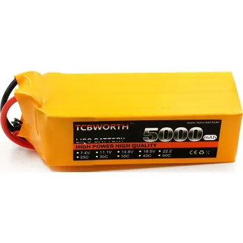 RC náhradní díl Akumulátor TCBWORTH 6S RC LiPo battery 22.2V 5000mAh 60C pro RC Airplane AKKU Drone Li-ion battery