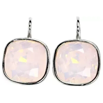 Náušnice Stříbrné náušnice Swarovski rose water opal - NK1375 (Stříbrné náušnice se Swarovski krystalem)