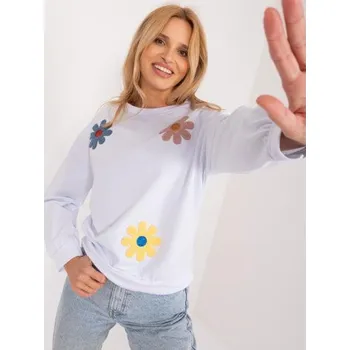 Dámská halenka Dámská mikina s kapucí a kulatým výstřihem NEVA bílá