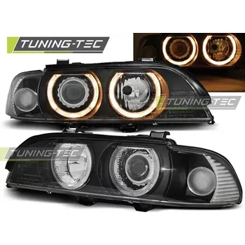 Přední světlomet Přední světla, světlomety, lampy BMW E39, 1995-2003, Angel Eyes, černé, XENON (LPBM07)