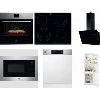 Set domácích spotřebičů ELECTROLUX KOFGH70TX + ELECTROLUX EHF6343FOK + ELECTROLUX LFV316K + ELECTROLUX EMS4253TEX + ELECTROLUX EEM48300IX - přebaleno + ELECTROLUX LND5FE18S