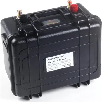 Auto-moto baterie Akumulátor Kavano 12V 100Ah LiFePO4 vestavěná BMS hluboké vybití pro golf voziky solar