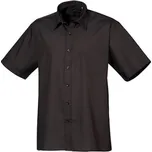 Premier Workwear Pánská košile s krátkým rukávem PR202 Black 44,5 (17H)