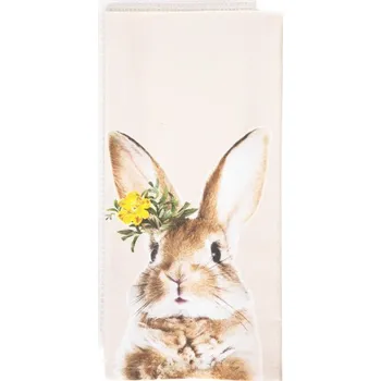 Utěrka Homla Bruce 50 x 70 cm bílá/béžová se zajíčkem 2 ks