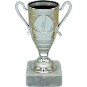 Sportovní pohár Ekonom NJE0285B Výška poháru: 12,5 cm, Barva: Stříbrná