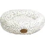 Nobby Alanis donut plyšový pelíšek leopard šedá 45cm