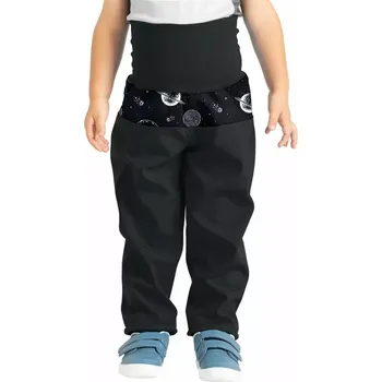 Chlapecké kalhoty Batolecí softshellové kalhoty Unuo s fleecem Černá Planety velikost 86/92