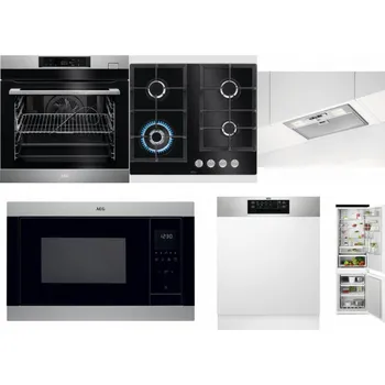 Set domácích spotřebičů AEG BSK782380M + AEG Mastery SpeedBurner HKB64420NB + AEG DGB3523S + AEG Mastery MSB2547D-M + AEG FEE72706PM + AEG TSC6M181ES