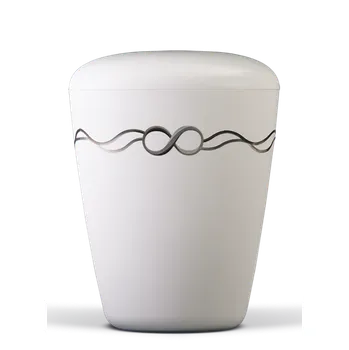 Smuteční dekorace Ekologická urna Infinity - Bílá