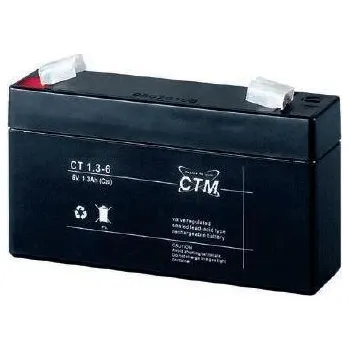 Záložní baterie Akumulátor (baterie) CTM/ CT 6-1,3 (1,3Ah - 6V- Faston 187)