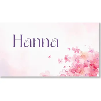 Party nádobí Personal Jmenovka na stůl - Růžové květiny Zvolte množství: od 11 ks do 30 ks