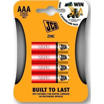 Článková baterie JCB zinko-chloridová baterie AAA R03, blistr 4 ks