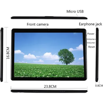 Tablet Výborný Tablet 10" 4GB RAM 64GB ROM MTK6797 10 jader CPU 1920*1200 IPS 8.0MP Android 4G FDD LTE GPS