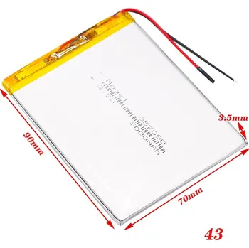 Akumulátor YPAY 357090 3,7 V 5000mAh Li-pol baterie s deskou pro digitální produkty Pda Tablet PC