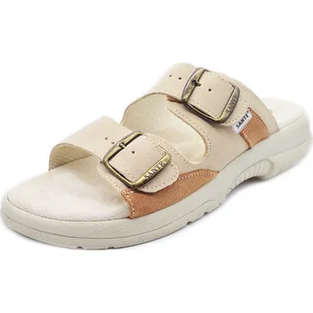 Dámské pantofle Dámské zdravotní pantofle kožené SANTÉ 517-33 béžová Český výrobek vel. 37