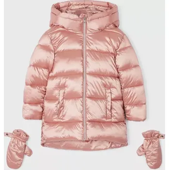 Dívčí bunda Zimní kabátek s rukavicemi prošívaný Mayoral 4490 velikost 104