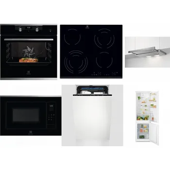 Set domácích spotřebičů ELECTROLUX KODEC75X2 + ELECTROLUX EHF6343FOK + ELECTROLUX LFP326S + ELECTROLUX LMS4253TMX + ELECTROLUX EEM23100L + ELECTROLUX LND5FE18S