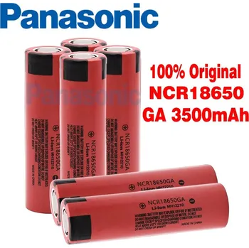 Článková baterie Panasonic originální NCR18650GA 30A vybití 3.7V 3500mAh 18650 dobíjecí baterie pro baterku s baterkou pro ploché lithiové baterie