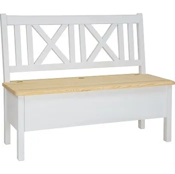 Jídelní stůl ARTEN (NANO Systems s.r.o.) Rustikální jídelní lavice POPRAD SIL13A - borovice (bílý vosk) VARIANTA PROVEDENÍ: (š x v x hl.): 100 x 96 x 53 cm