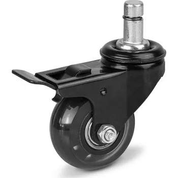 Kolečko s kuličkovým ložiskem s čepem fi 11x22mm d50 a s brzdou