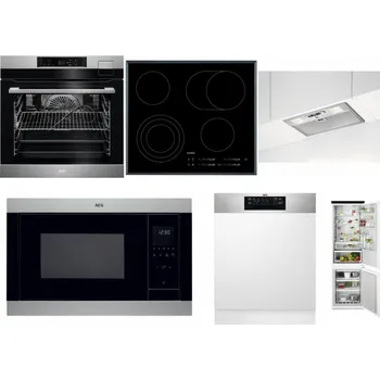 Set domácích spotřebičů AEG BSK792380M + AEG Mastery DirectTouch HK654070FB + AEG DGB3523S + AEG Mastery MSB2547D-M + AEG FEE72706PM + AEG TSC6M181ES