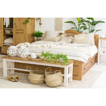 Jídelní stůl ARTEN (NANO Systems s.r.o.) Rustikální jídelní lavice POPRAD SIL20 - borovice (bílý vosk)