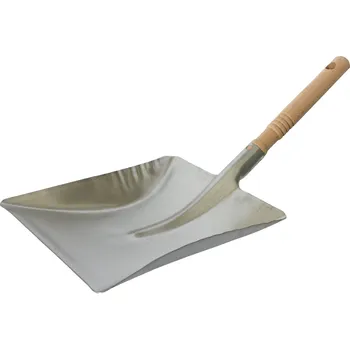 Bürstenmann, Německo Lopatka plechová široká pozinková s dřevěnou rukojetí