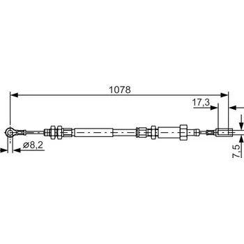Brzdový systém Tažné lanko, parkovací brzda BOSCH 1 987 482 002