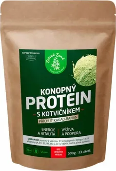 Protein Zelená Země Konopný protein s kotvičníkem 500 g kakao/banán