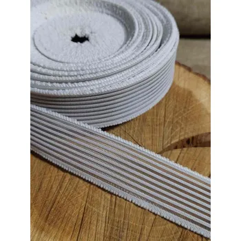 Textilní guma Prošívací pruženka šíře 30 mm barva bílá