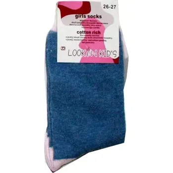 Dívčí ponožky klasické pro holky květy 7947 130/44