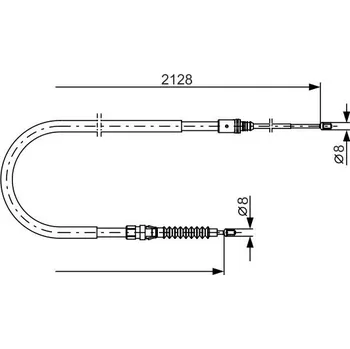 Lanko parkovací brzdy Tažné lanko, parkovací brzda BOSCH 1 987 482 324