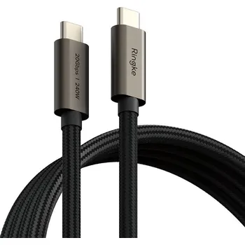Datový kabel RINGKE USB 3.2 GEN 2X2 TYPE-C CABLE PD 240W 200CM BLACK
