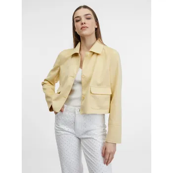 Dámská casual bunda Orsay Žlutá dámská bunda v semišové úpravě - Dámské Orsay krémová 2670809
