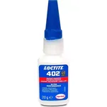 Loctite 402 20g Pro obtížně lepitelné materiály, Teplotní odolnost, Rychlé tuhnutí (LOCTITE 402 je odolné a rychle tvrdnoucí vteřinové lepidlo se střední viskozitou, které je vhodné pro použití ve vysokých teplotách a na široké škále podkladů.)