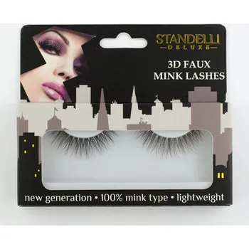 Umělé řasy Standelli Professional DELUXE 3D Umělé nalepovací řasy 100% mink (norek) V10,1 pár+lepidlo