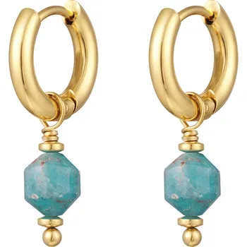 Náušnice Prstýnkárna TYRKYS náušnice z chirurgické oceli pozlacené