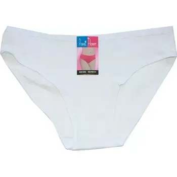 Dámské kalhotky jednobarevné bokové 60131 bílé