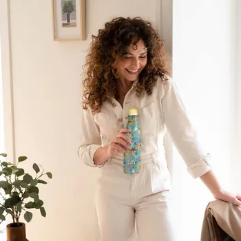 Termoska Modrá nerezová termoláhev IZY Van Gogh Museum 50 Years - Ø 7*27cm / 500ml